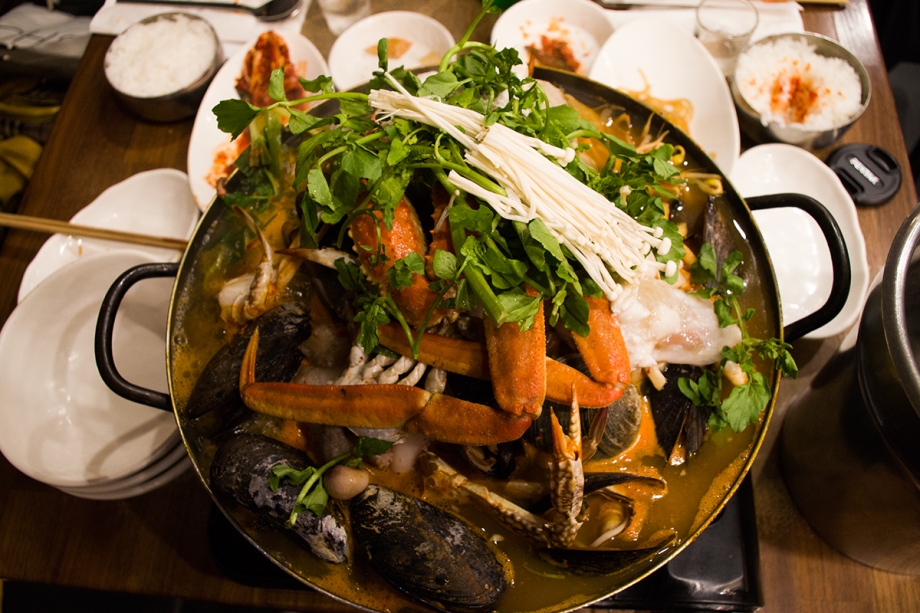 Seafood hotpot @ Five Senses // 9 W 32nd St, New York, NY 10001